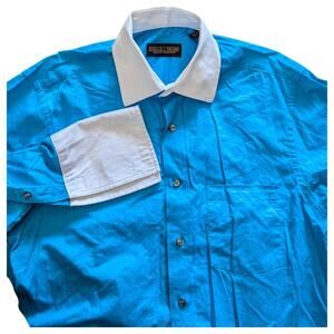 Donald J Trump Shirt Mens 15.5 32/33‎ Contrast Collar Cuff French Dress Shirt